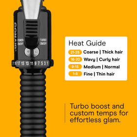 Conair Instant Heat Curling Iron in use on long hair