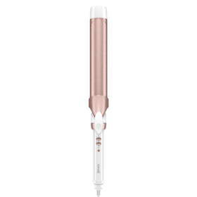 Conair Long Barrel Curling Iron 1.5 Inch front view in White/Rose Gold