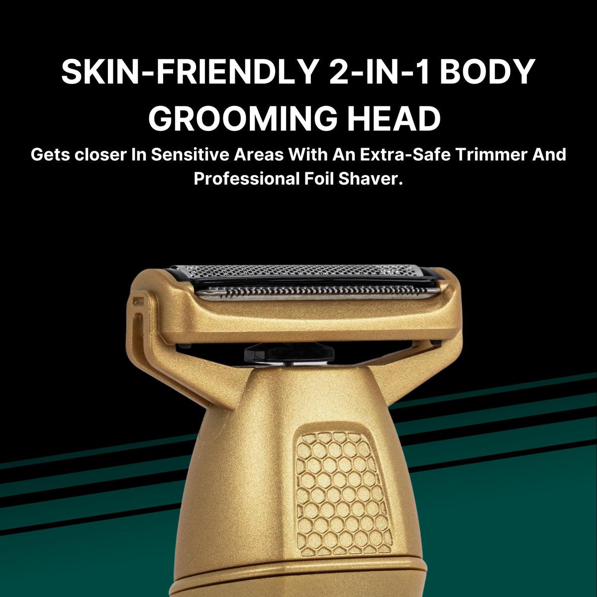 Conair Men All-in-One Trimmer titanium-coated blades close-up