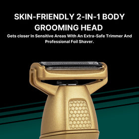 Conair Men All-in-One Trimmer titanium-coated blades close-up