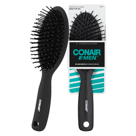 Conair Men Hair Brush front view with ball-tipped bristles