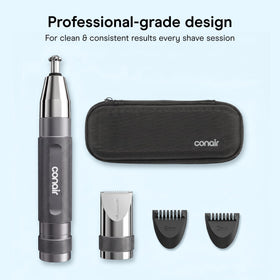 Conair Nose Hair Trimmer side view showing metal handle