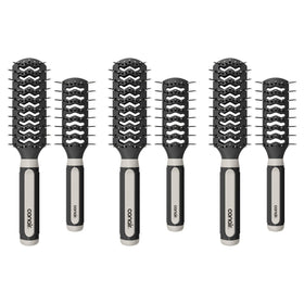 Conair Salon Results 6-Piece Hairbrush Set with full-size and mid-size brushes