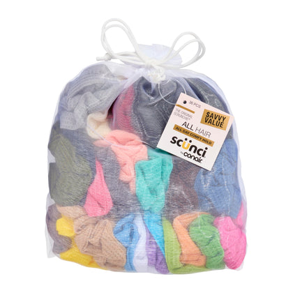 Conair Scünci Hair Scrunchies assorted colours front view