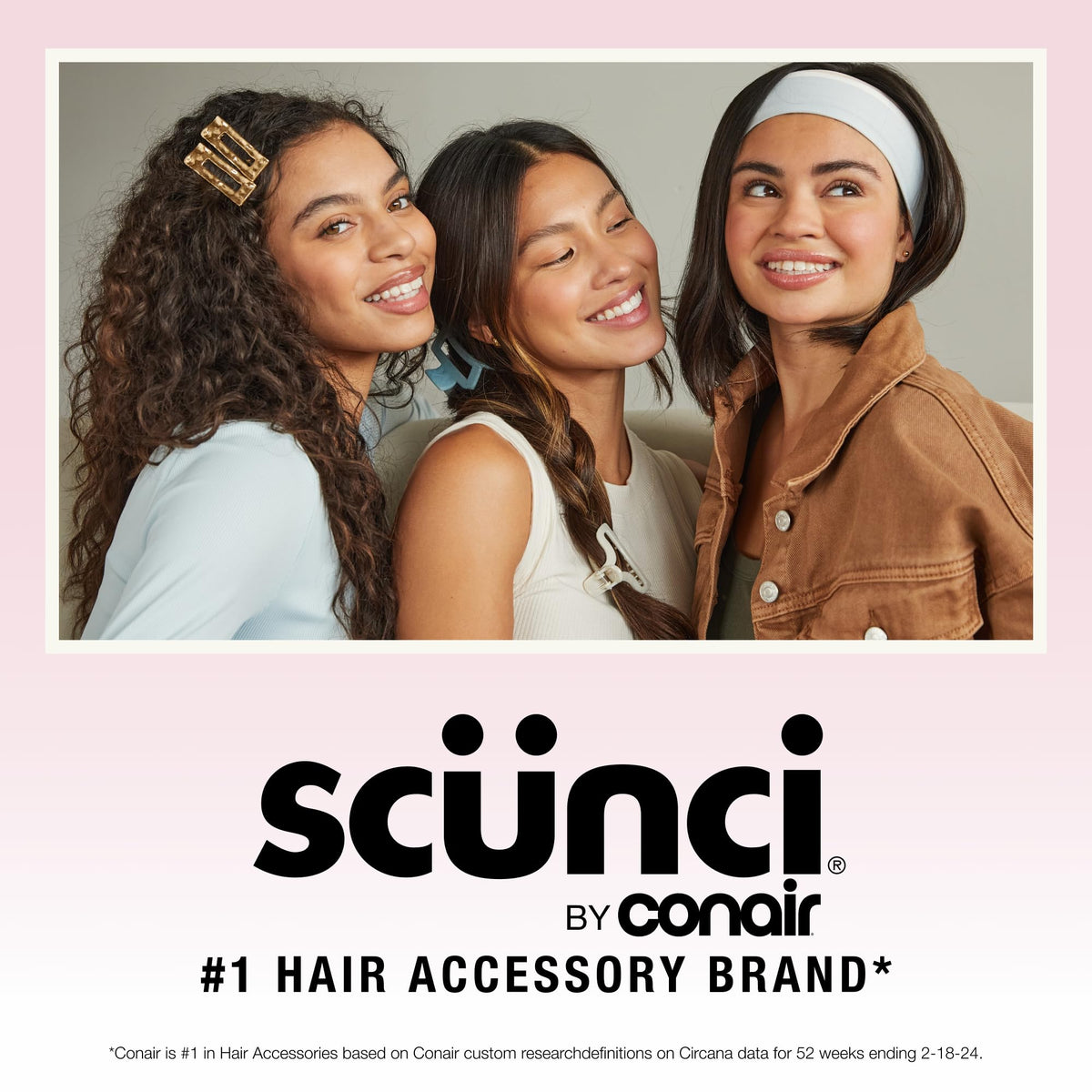 Conair Scünci Hair Scrunchies assorted colours in packaging