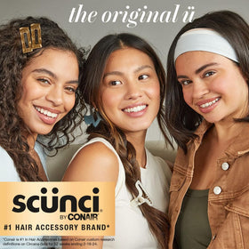 Conair Scunci Original Scrunchies in use during workout