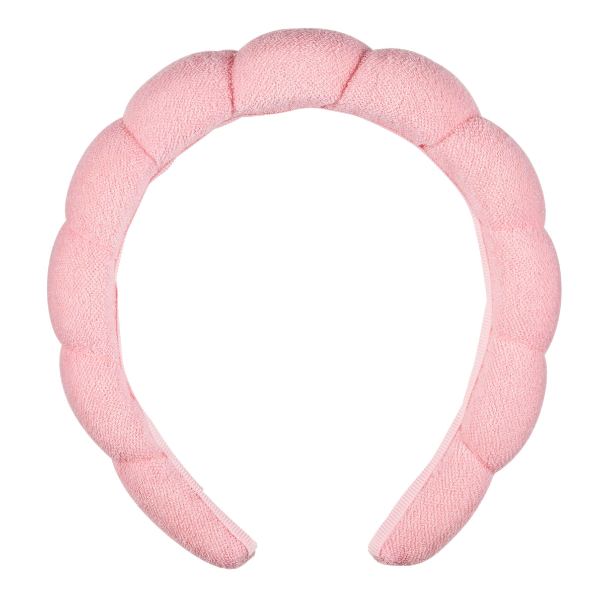 Conair Spa Makeup and Face Washing Headband pink front view