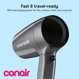 Conair Travel Hair Dryer folded for easy packing