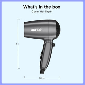 Conair Travel Hair Dryer in a travel bag