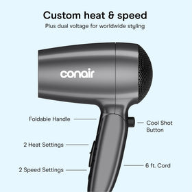 Conair Travel Hair Dryer lightweight design in hand