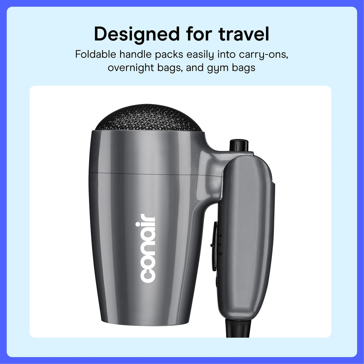 Conair Travel Hair Dryer with dual voltage feature