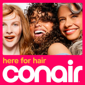Conair Triple Barrel Curling Iron side view with power button highlighted