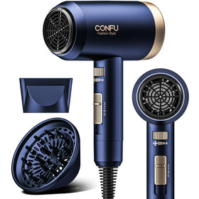 CONFU Hair Dryer front view with diffuser attachment