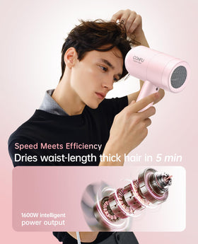 CONFU Hair Dryer side view showing temperature control
