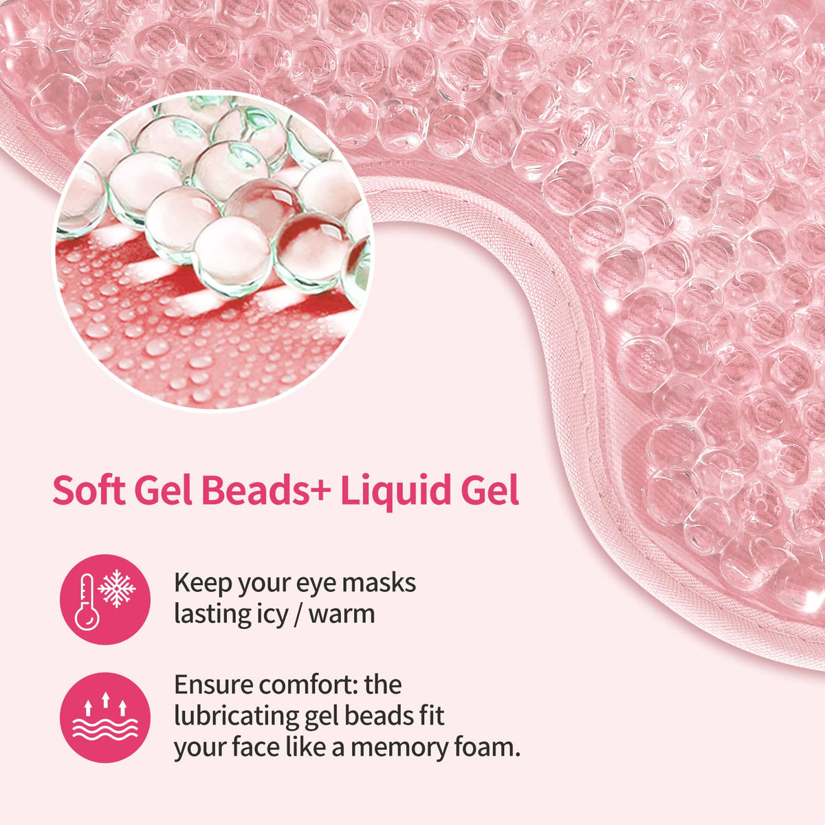 CONSGIJI Gel Eye Mask applied on a person relaxing