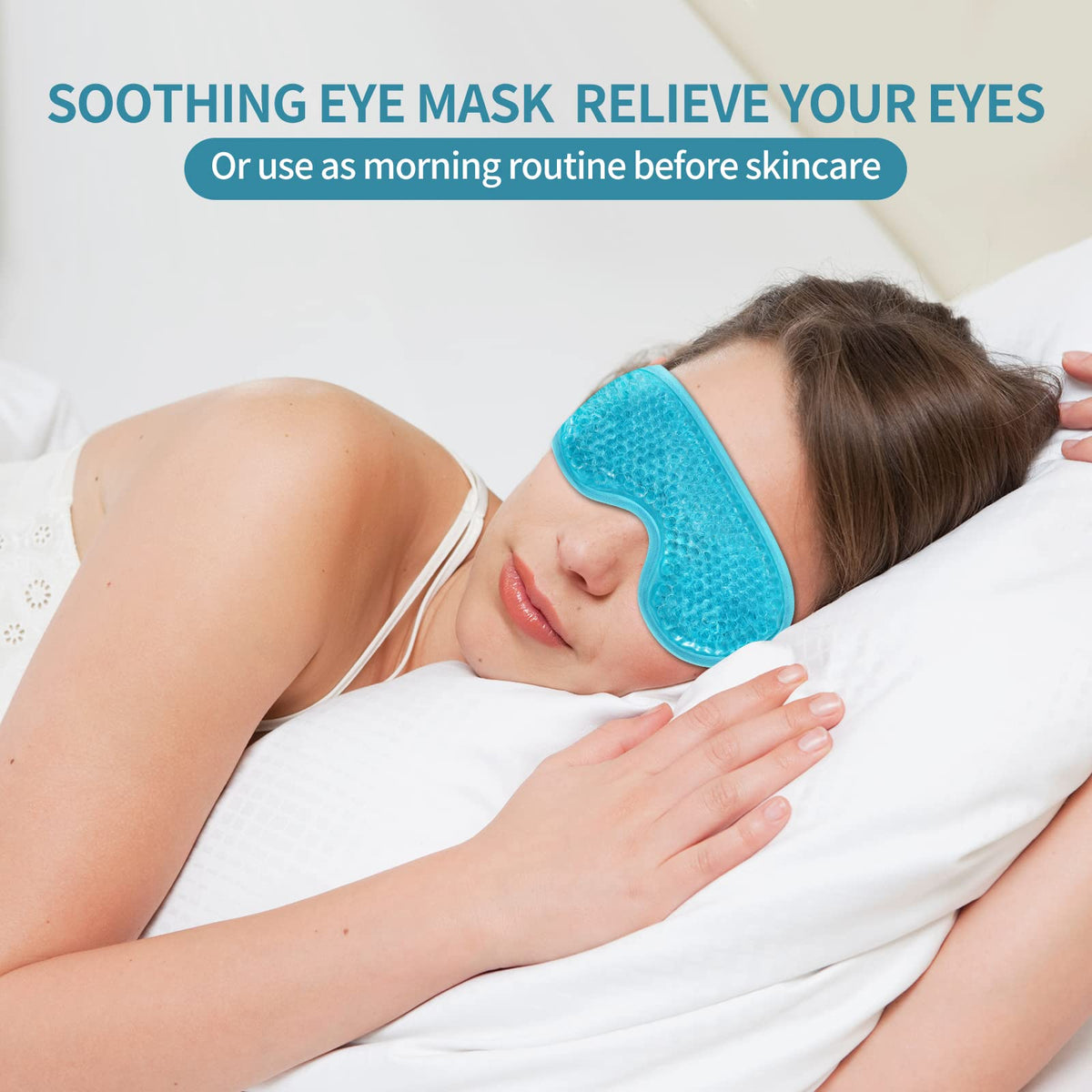 CONSGIJI Gel Eye Mask in freezer ready for use