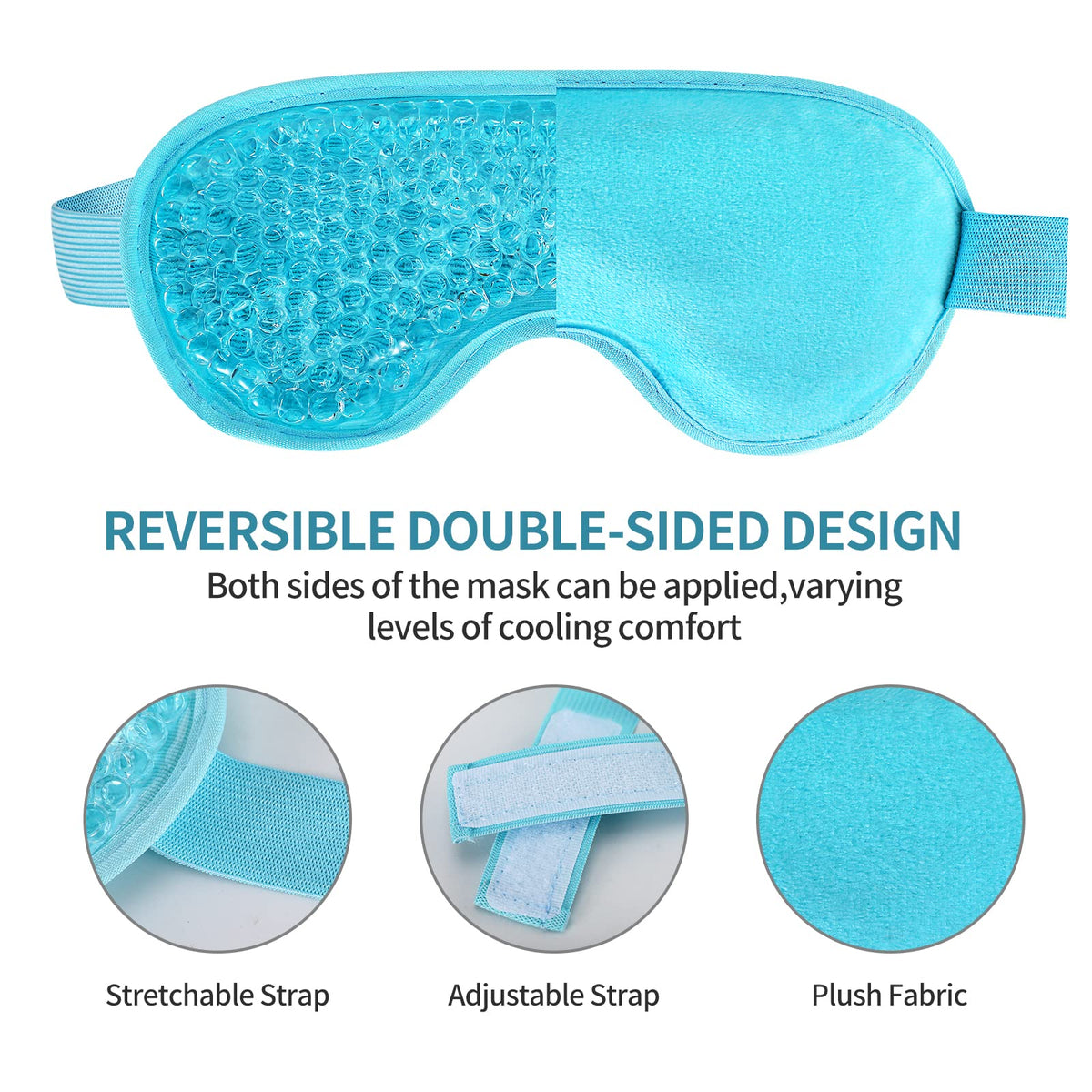CONSGIJI Gel Eye Mask side view showing gel beads