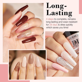 Contents of AZUREBEAUTY Dip Powder Nail Kit laid out