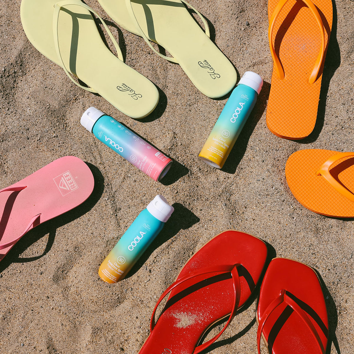 COOLA Clear Sunscreen Spray SPF 30 with tropical coconut scent in packaging