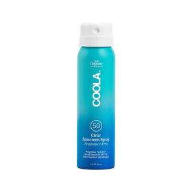 COOLA Clear Sunscreen Spray SPF 50 bottle front view