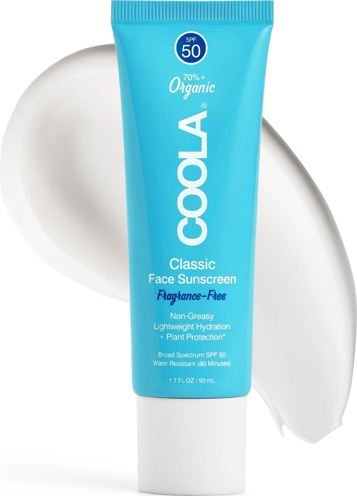 COOLA Face Sunscreen SPF 50 Lotion front view, 1.5 oz