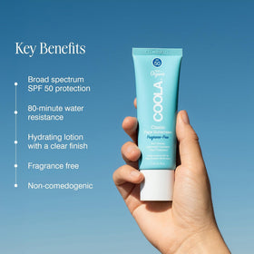 COOLA Face Sunscreen SPF 50 Lotion side view showing packaging details