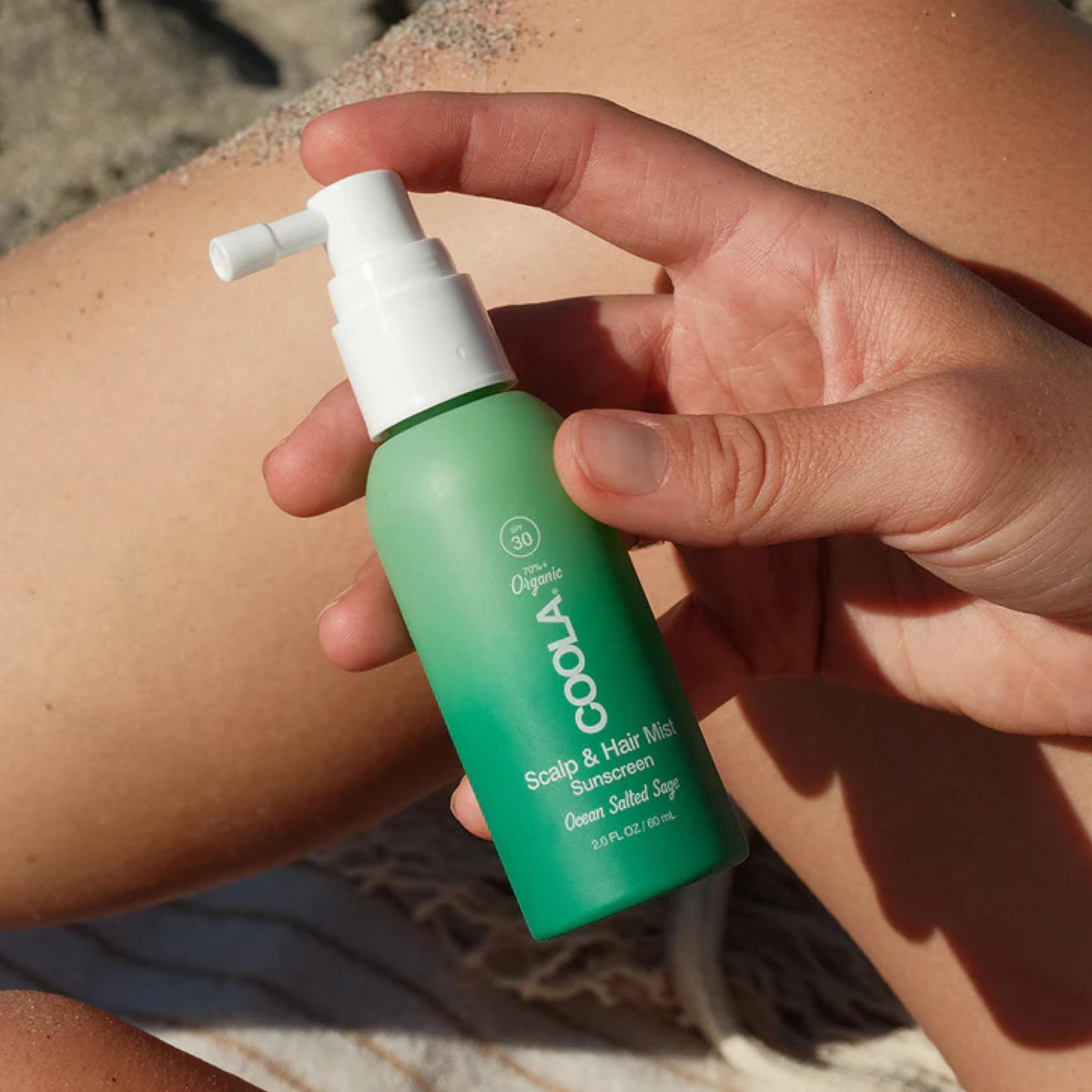 COOLA Scalp and Hair Spray Sunscreen SPF 30 bottle side view