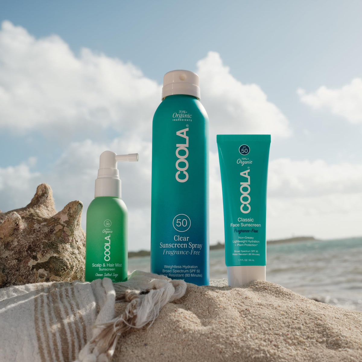COOLA Scalp and Hair Spray Sunscreen SPF 30 lifestyle shot