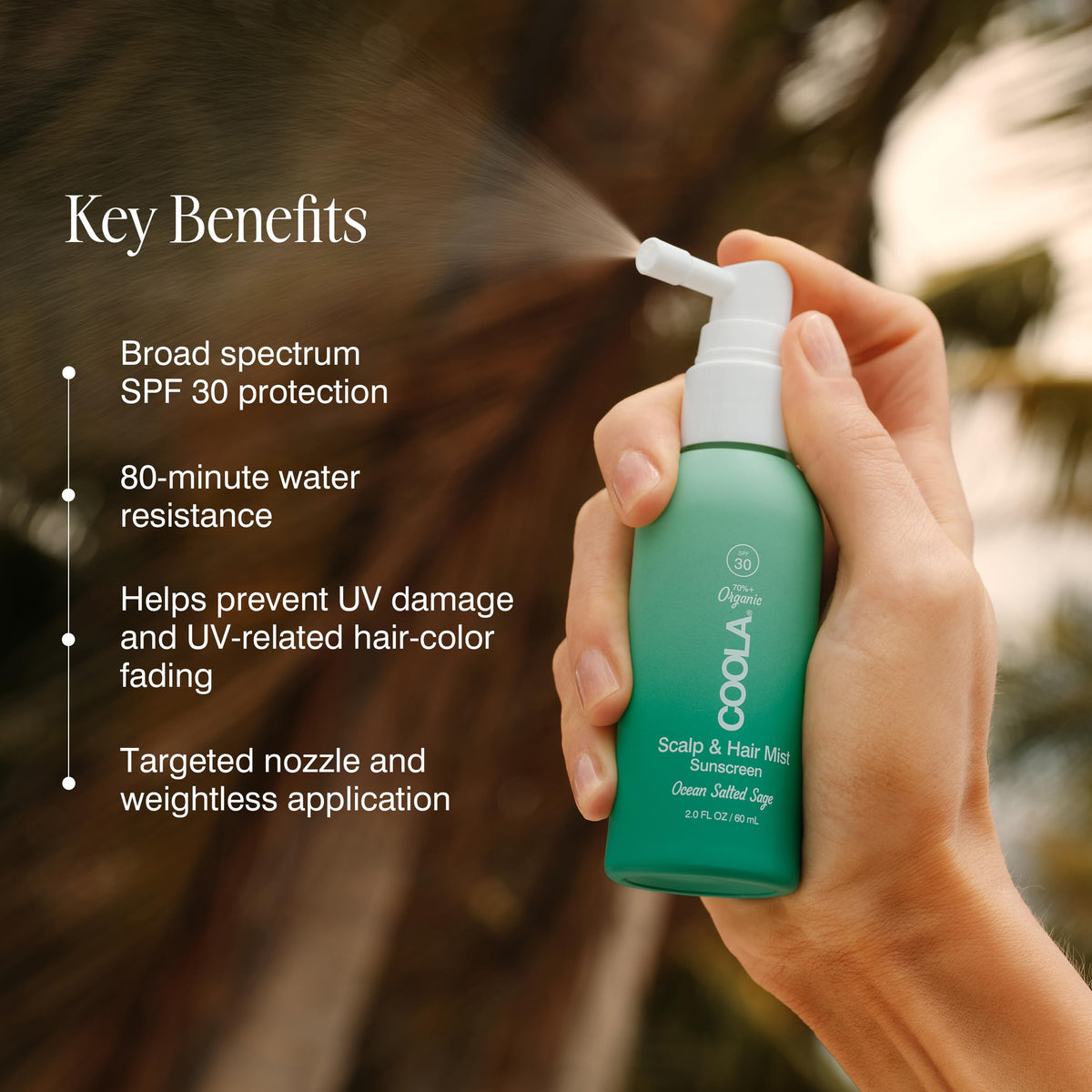 COOLA Scalp and Hair Spray Sunscreen SPF 30 packaging details