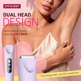 CoolHair Bikini Trimmer dual head for body and facial grooming