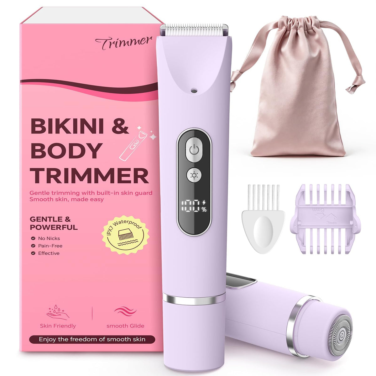CoolHair Bikini Trimmer for Women in purple front view