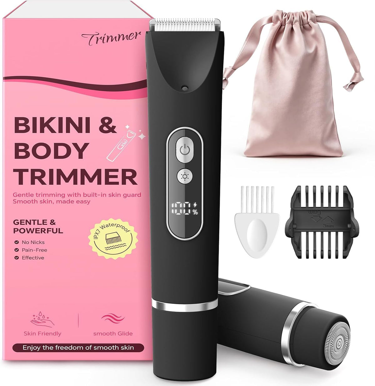 CoolHair Bikini Trimmer front view in black