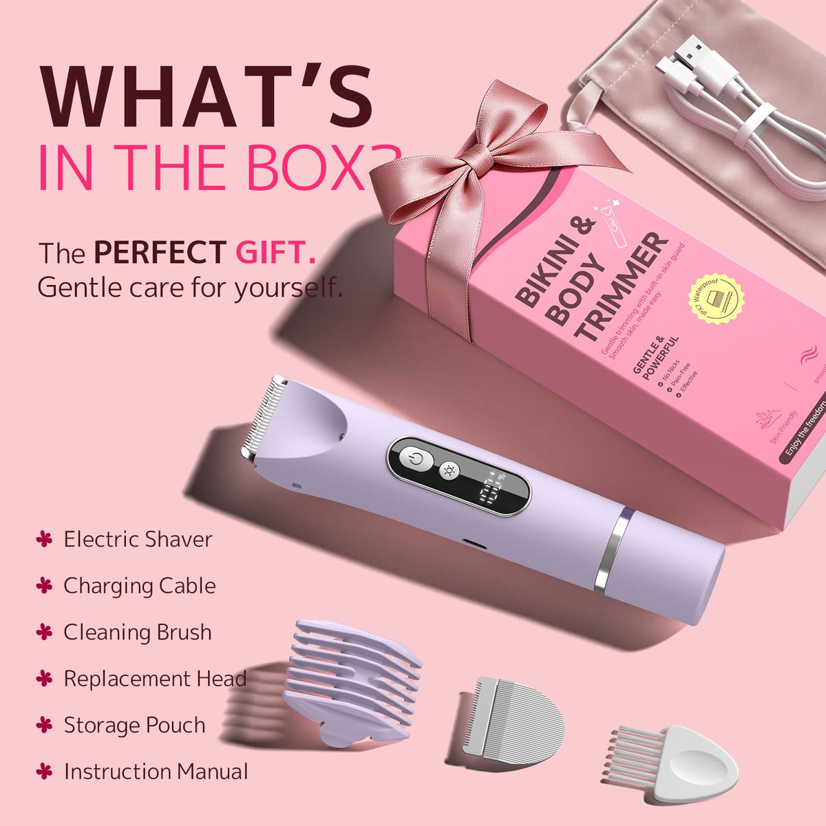 CoolHair Bikini Trimmer with detachable head for easy cleaning