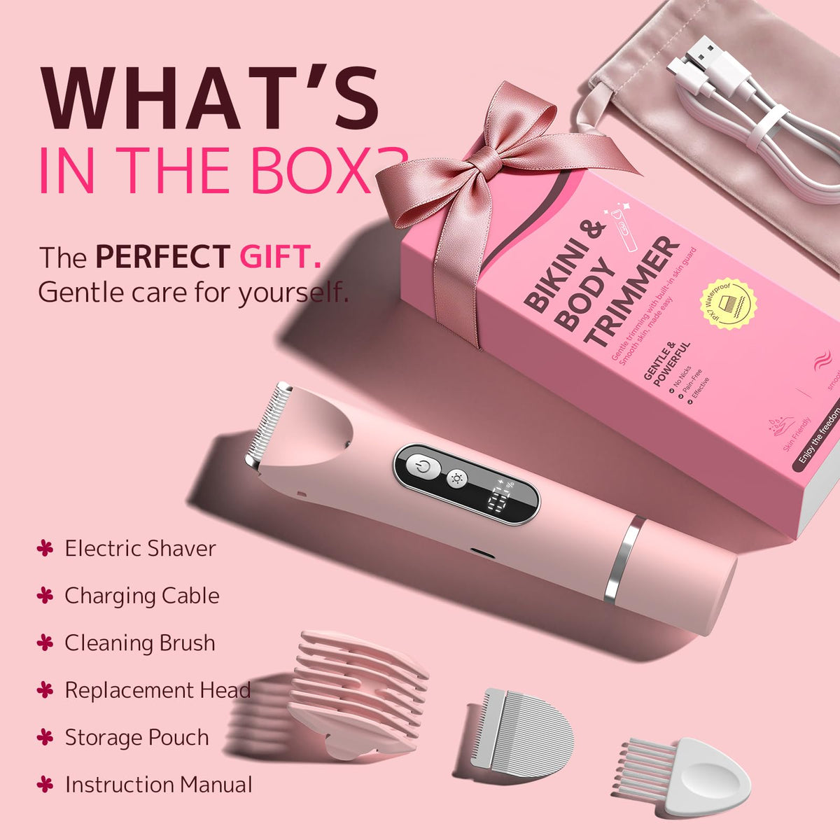 CoolHair Bikini Trimmer with LED light feature