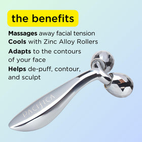 Cooling dual zinc alloy rollers of Pacifica face roller
