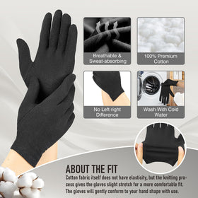 COOLJOB Moisturizing Gloves Black side view