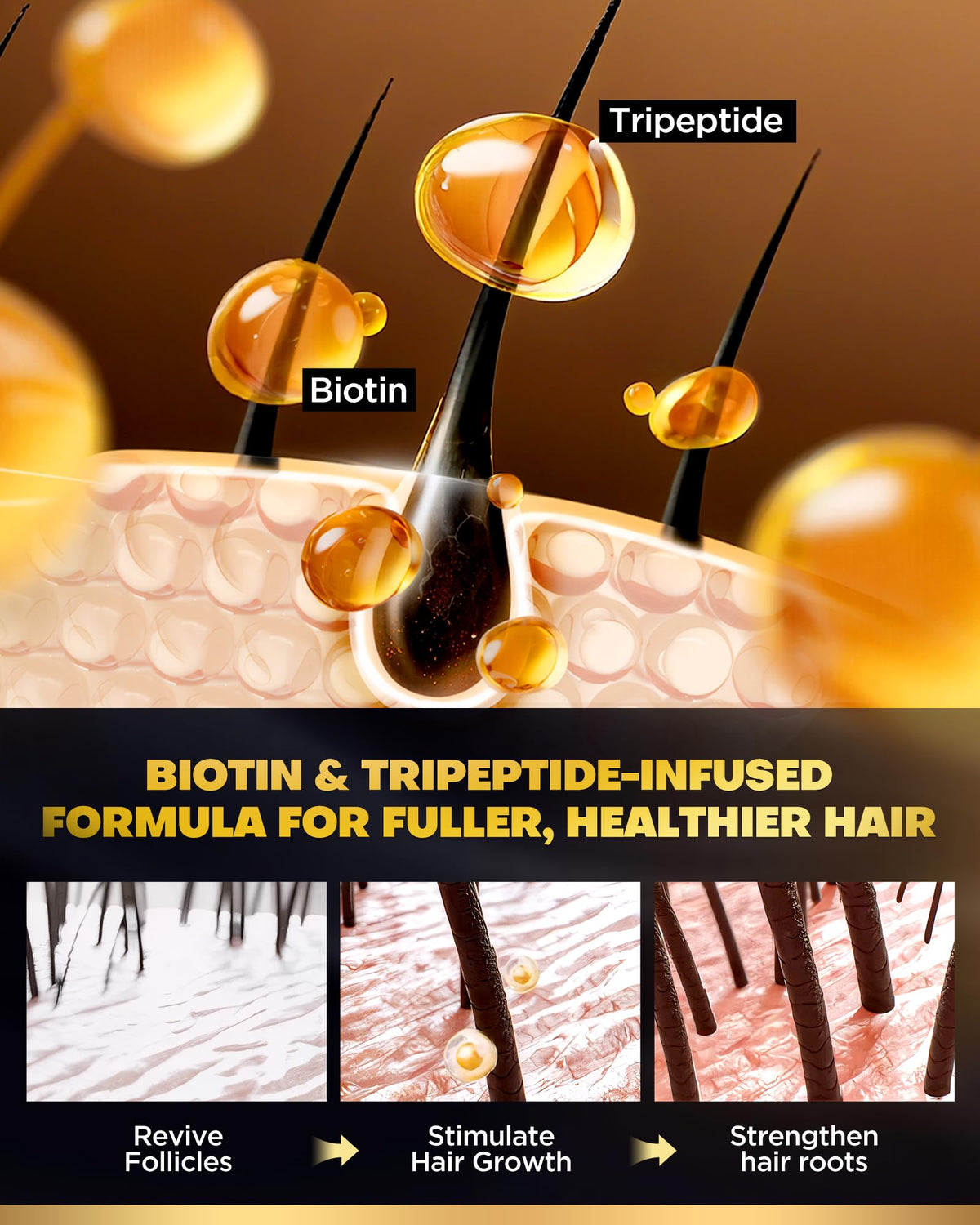 COOLKESI Biotin Hair Growth Shampoo bottle with natural ingredients