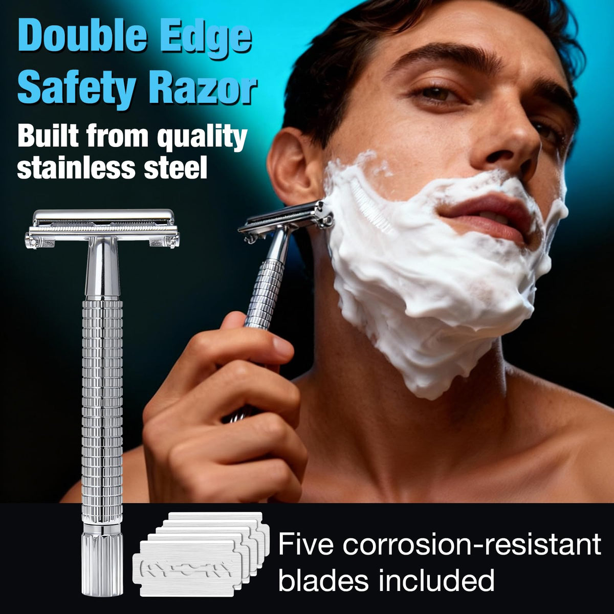 Copeax shaving kit packaging with contents