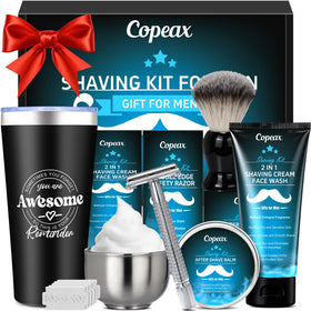 Copeax Shaving Kit with bowl, brush, and razor