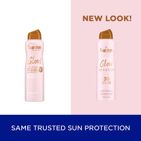 Coppertone Glow Shimmer Sunscreen Spray SPF 30 back view