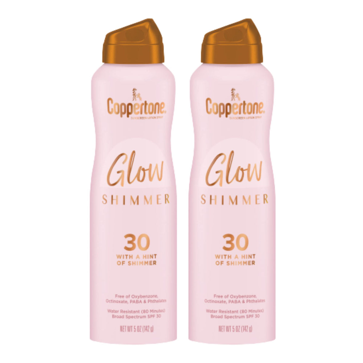 Coppertone Glow Shimmer Sunscreen Spray SPF 30 front view