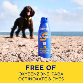 Coppertone Sport Sunscreen Spray SPF 15 close-up of nozzle