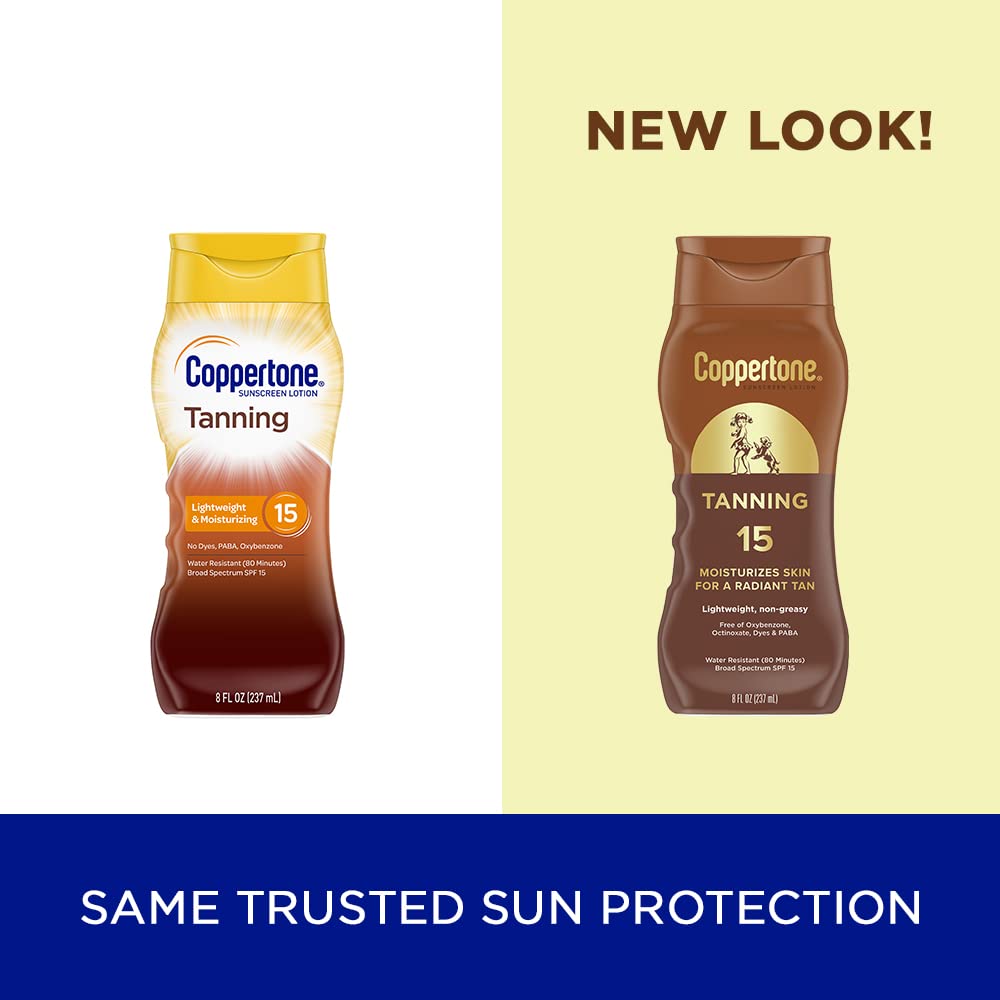 Coppertone Tanning Sunscreen Lotion bottle with cap