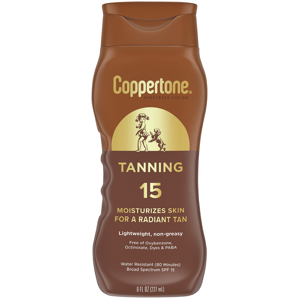 Coppertone Tanning Sunscreen Lotion SPF 8, 8 FL OZ front view