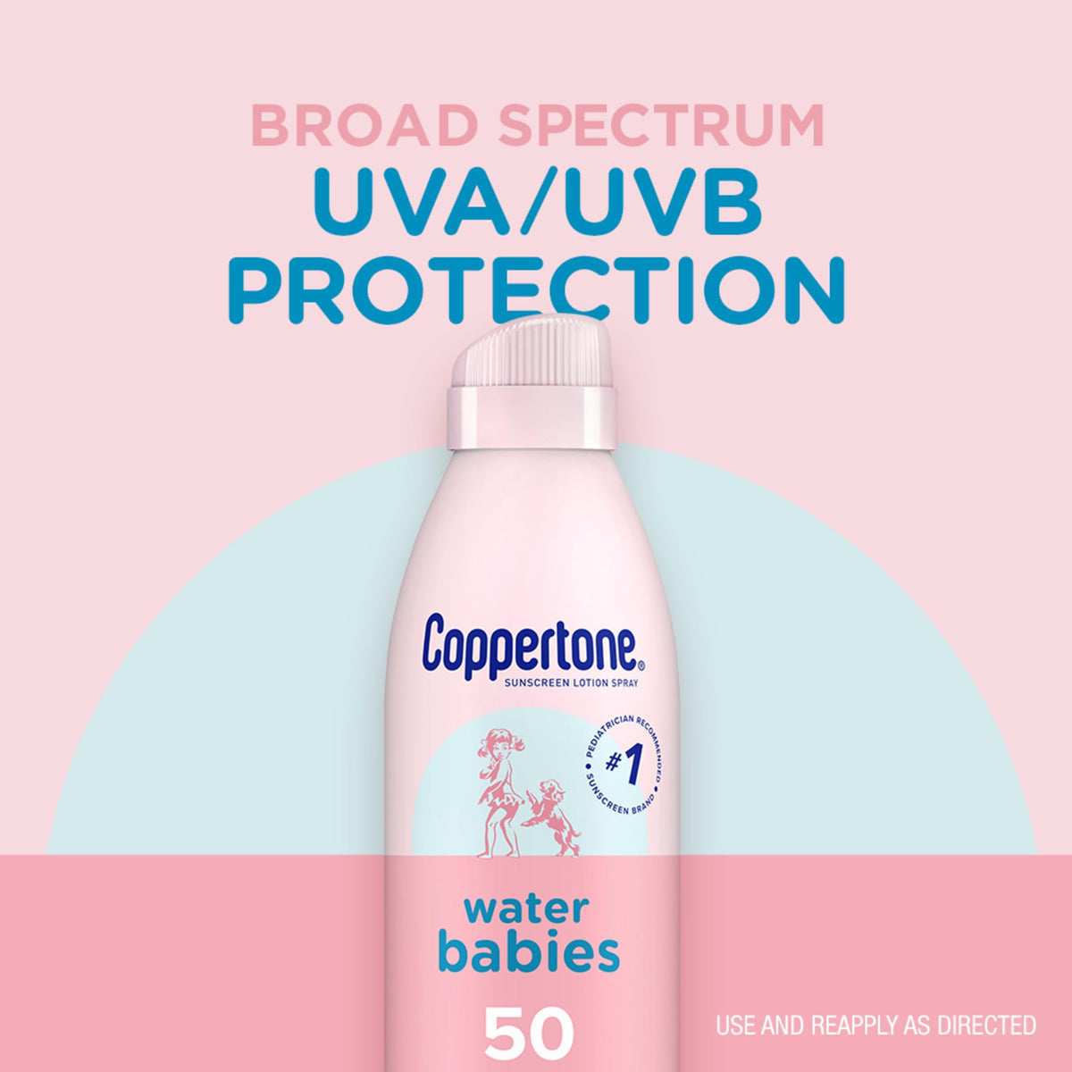 Coppertone WaterBabies Baby Sunscreen Spray SPF 50 side view