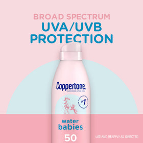 Coppertone WaterBabies Baby Sunscreen Spray SPF 50 side view