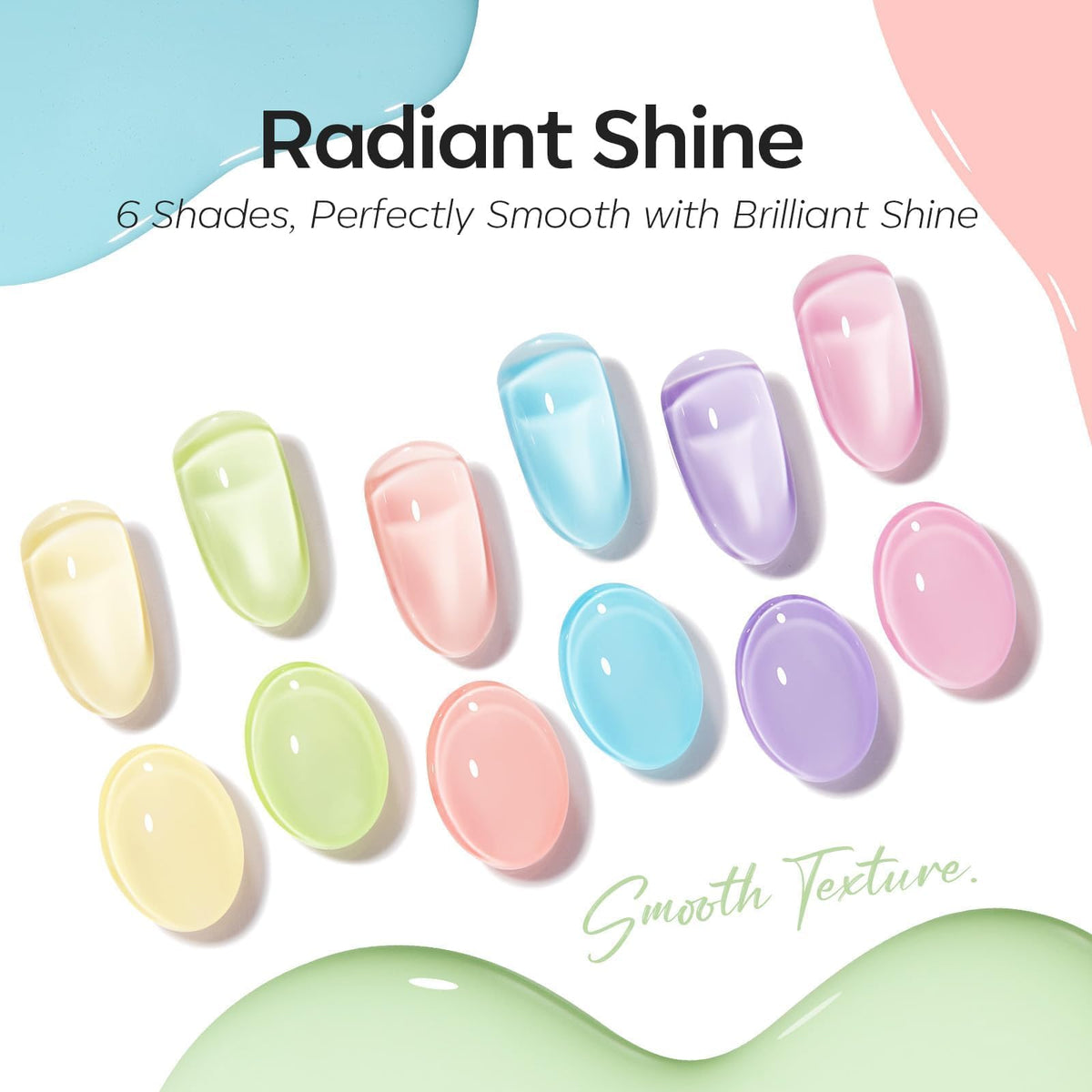 Coral Orange gel nail polish from modelones set
