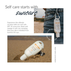 Coral Safe Sunscreen Lotion SPF 30 applied on skin showing lightweight texture
