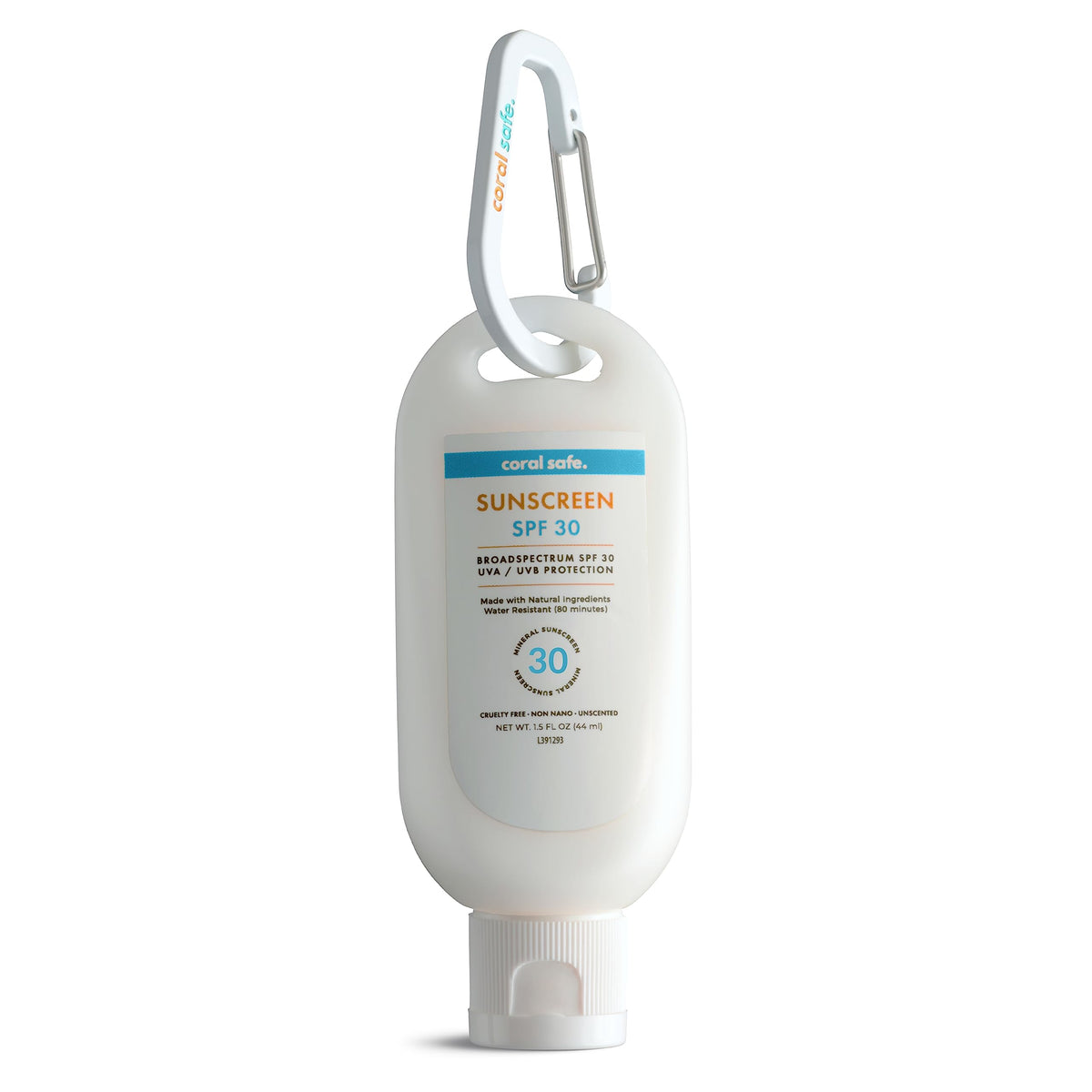 Coral Safe Sunscreen Lotion SPF 30 front view with eco-friendly packaging