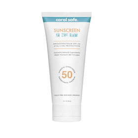 Coral Safe Sunscreen Lotion SPF 50 front view with packaging